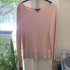 Ann Taylor Pink Long Sleeve Blouse